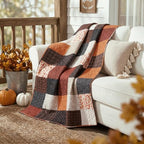 50''x66'' Fall Pumpkin Quilted Throw Blanket Autumn Patchwork - Image 6