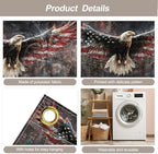 6 * 13FT Eagle flag Garage Door Cover Decorations Independence Day Garage Door Banner for Outdoor Indoor Patriot Party Photography Backdrop - Image 3