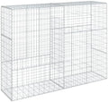 vidaXL Gabion Basket with Cover 78.7"x19.7"x59.1" Galvanized Iron by vidaXL