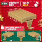 Zonon 4 Pcs Christmas Stocking Holders for Mantle, Gold - Image 2