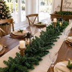 Suncalla 2 Pcs 6ft Thick Christmas Alaskan Pine Christmas Garland Greenery - Image 4