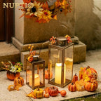 NUPTIO Large Lanterns Decorative Outdoor, Rustic Gold Lantern with Glass - Image 4