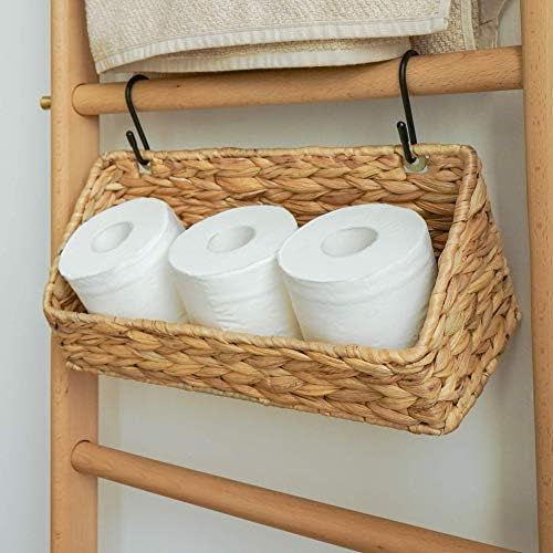 StorageWorks Woven Wall Baskets for Storage, Hanging Basket with Hooks - Image 3