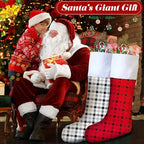 Maitys 5 Pcs Jumbo Christmas Stockings 43 Inch,Plaid Style,Multi Color - Image 6