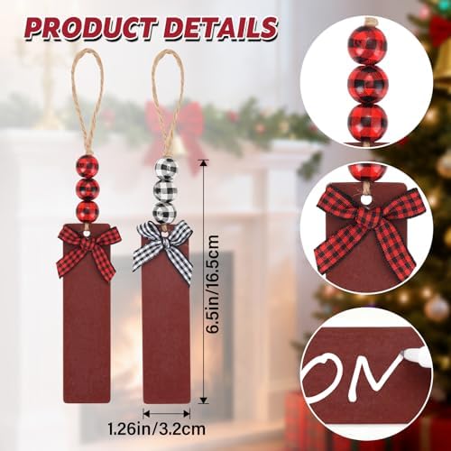 4PACK 18Inch Cable Knitted Personalized Christmas Stockings for Mantel and Tree Decor, Red, Green, White, Gray with Customizable Wooden Tags - Image 3