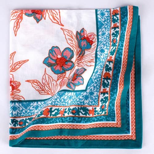 FINGERCRAFT Cloth Napkins Set of 12 Cotton Linen, 20x20 Inch, Garland - Image 3