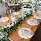 Yunlly Set of 48 Burlap Placemats Bulk 11.8 in Round Woven Placemat, Beige - Image 3