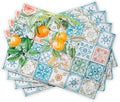 Maison d' Hermine Placemats Set of 4 Reusable 100% Cotton (13"x19") by MaisondHermine