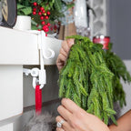 Fireplace Stocking and Garland Hanger with Two Hooks (3 Pack - White) - Image 6