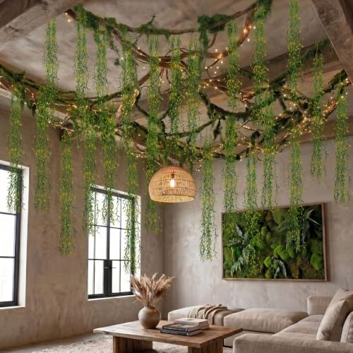 APUDWN Jungle Theme Decoration Set, 68.9 Ft Artificial Hanging Willow Vines - Image 6