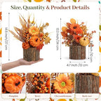 Aneco 2 Pack Artificial Fall Table Centerpieces for Thanksgiving - Image 2