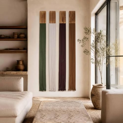 Mokof Boho Macrame Wall Hanging Decor for Living Room Bedroom, 71", 4 Pack - Image 2