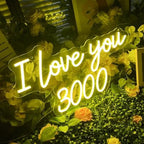 I Love You 3000 LED Neon Sign Transparent Acrylic Light Decor for Wedding Birthday Party Wall Home Bedroom Room Art Decoration with USB Light Modulator 5V - Image 2
