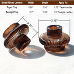 VOHO 18pcs Amber Taper Candle Holders for Table Centerpiece Wedding Party - Image 7