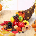 20pcs Thanksgiving Cornucopia Basket Set Fall Table Centerpieces 18inch Horn Cornucopia Centerpiece of Plenty Harvest Decor with Artificial Leave Acorn Fruits Decor for Autumn Dining Table Centerpiece by Yookeer
