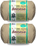 Pepperell Bonnie Braid Macrame Cord | 6mm x 100yd Pearl (Value 2-Pack) | Twisted Polypropylene Cord for DIY Crafts, Plant Hangers, Wall Hangings, Crochet & Macrame | Long-Lasting, Vibrant Color by PepperellCrafts