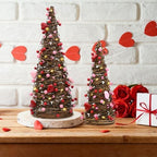 Valentines Day Rattan Table Tree Decor,Lighted Valentines Day Decorations - Image 2
