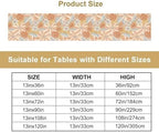 Vintage 70s Floral Table Runner Hippie Boho Abstract Aesthetics Flowers Dinner Runner for Home Birthday Party Kitchen Dining Table Decoration 13x120in - Image 4