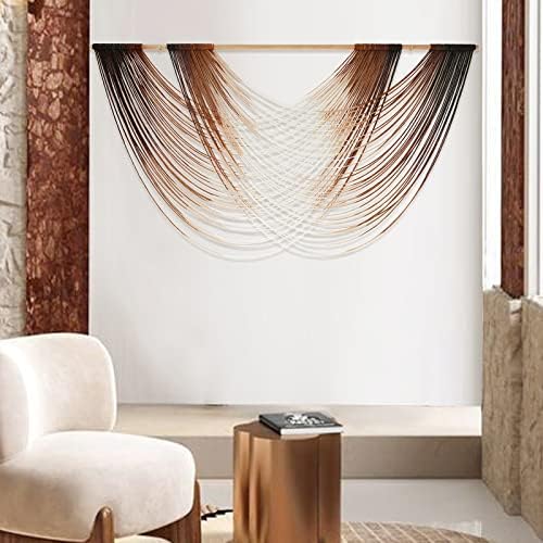 Jakalin Macrame Wall Hanging Large Ombre Dip-Dyed Fiber Art 59" Wx35 L - Image 4