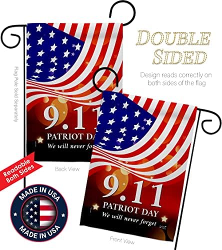 Remember 911 Flag Wood Dowel Set 25th Anniversary Patriot Day Wall Decor 2001-2026 Memorial Gifts Commemorative Memorabilia Home Poster Yard Decorations Garden Remembrance Tribute Tapestry - Image 3