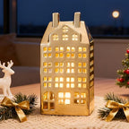 DN DECONATION Christmas Village House Decorations, Light Up House Decor by DNDECONATION
