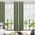 KOUFALL Dark Sage Green Curtains 108 Inches Long,Boho Room Darkening Thermal Blackout Drapes for Bedroom,2 Panel Set by KOUFALL