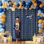 20x10ft Navy Blue Tulle Backdrop Curtain with Lights String for Parites, Sheer Backdrop Curtains for Wedding Baby Shower Birthday Party Photo Shoot Decorations - Image 4