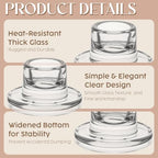 30 Pcs Glass Taper Candle Holders Candlestick Holders - Image 2