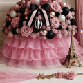 Halloscume 25 Inch Pink Tulle Christmas Tree Collar Skirt Wedding by Halloscume