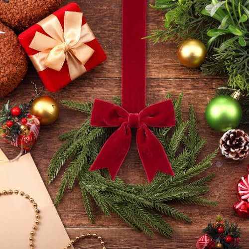 6 Pcs Christmas Red Wreaths Kitchen Cabinet Decorations - Image 4