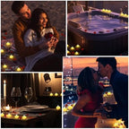 Acejoz Rose Petals and Candles Set, 6000 Pieces Fake Rose Petals and 72 Pieces Heart Candle Lights for Bedroom Romantic Decorations for Special Night, Wedding, Anniversary, Valentines Day - Image 7