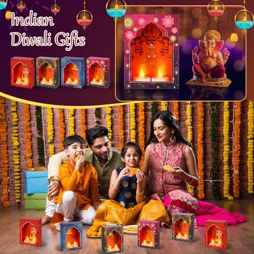 Retisee 12 Sets Diwali Paper Deep Jharokha Wall Decor for Pooja, Classic - Image 4