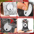 Therwen 2 Pcs Christmas Stocking Holders Lantern, LED, Elk, Black - Image 3