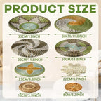 Tatuo 11 Pcs Boho Wall Basket Decor Woven Wall Hanging Art, Stylish - Image 4