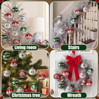 16 Pcs Vintage Glass Christmas Ornament Reflector Decor, 50S - Image 6