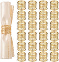 24 Pieces Napkin Rings Holders Handmade Round Mesh Heavy Duty Metal Napkin Rings Holder for Dinner Decoration Dining Table Parties Wedding Christmas (Gold) by Ferrochef