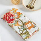 TARAN LIVING Cotton Cloth Napkins Natural Reusable Fall Dinner Napkins Reusable Machine Washable Fabric for Events, Gift, Home Decor - Kaveri, 20x20 Inches (Pack of 12) - Image 4