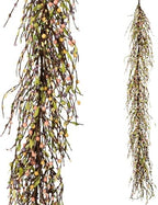 60" Pip Berry Garland - Artificial Spring and Summer Decorative Garland with Pink Purple Green Cream Berries, Perfect for Front Door, Mantel, Centerpiece and Table Display Seasonal Décor by Unknown
