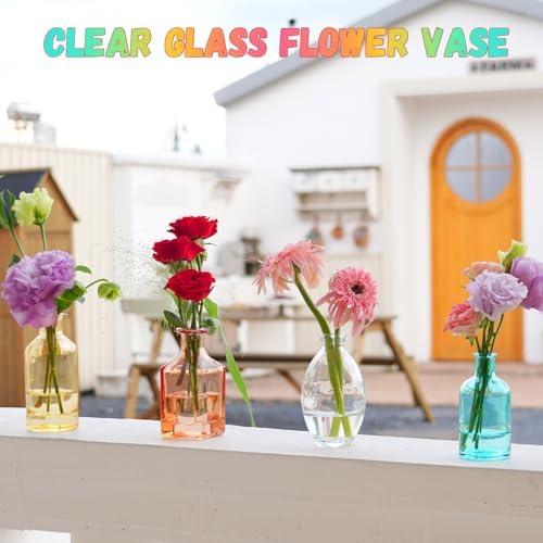 Color Bud Vases in Bulk - Set of 24 Mini Glass Bud Vases - Image 5