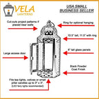 Vela Lanterns Decorative Indoor Moroccan Candle Holder, Clear, M, 3-Pack - Image 3