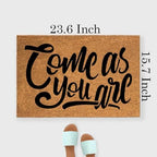 Funny Coir Doormat Come As You Are Welcome Front Porch Decor Mats For The Entrance Way Outside Entry Personalized Rugs PVC Back Non Slip Outdoor Coconut Doormats House Warming Gift 23.6 x 15.7 inch - Image 3