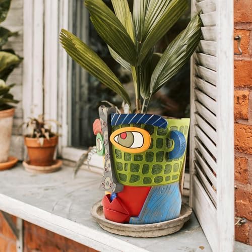 Midogaigai Abstract Face Planter Pots for Indoor Plants&Flowers Home Decor - Image 4