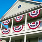 3 x 6 Ft Bunting Flags, Large Patriotic USA Pleated Fan Flags, 4th of July Decorations Bunting Banner Half Fan Flag for Independence Day Memorial Day 250th Anniversary Outdoor Home Door Yard Decor (Set of 4) - Image 5