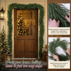 Grooy 6FT Christmas Norfolk Pine Garlands Set of 2 for Mantel Decor - Image 7