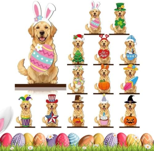 Magnetic Wooden Tabletop Animal Decor Interchangeable Holiday (S) - Image 2