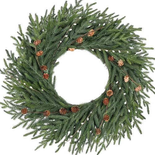 Artgar 26 Inch Pine Wreath - Christmas Wreaths for Front Door by ArtgarArtificialPlantDecorations