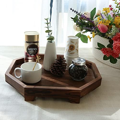MRPAPA 3-Tier Rustic Black Wooden Serving Tray | Farmhouse Cupcake Stand & Kitchen Organizer | 27"x15" Tall Tiered Tray for Dining Table, Fall Decor, Country Home Decor - Image 6