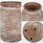 Ceramic Flower Vase Home Decor 7 Inch Rustic Farmhouse Pottery Flower Vase - Image 3