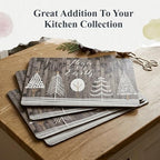 Pimpernel Wooden White Christmas Placemats - Set of 4 - Image 7