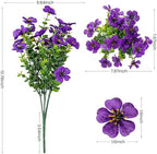 20 Bundles Artificial Flowers for Outdoor, Fake Plants Spring Decor,Purple - Image 2